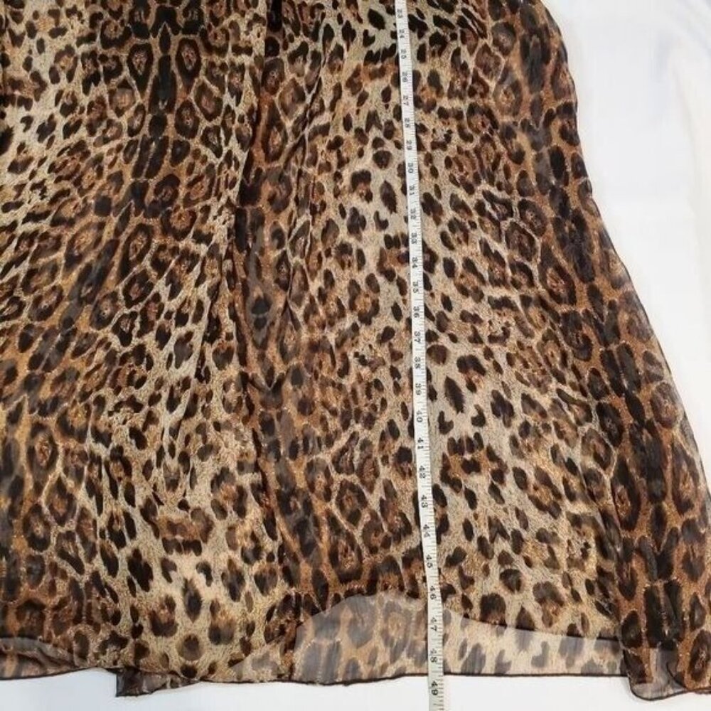 Sans Souci Leopard Print Strapless Maxi Dress Size Medium - Picture 7 of 9